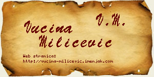 Vucina Milićević vizit kartica